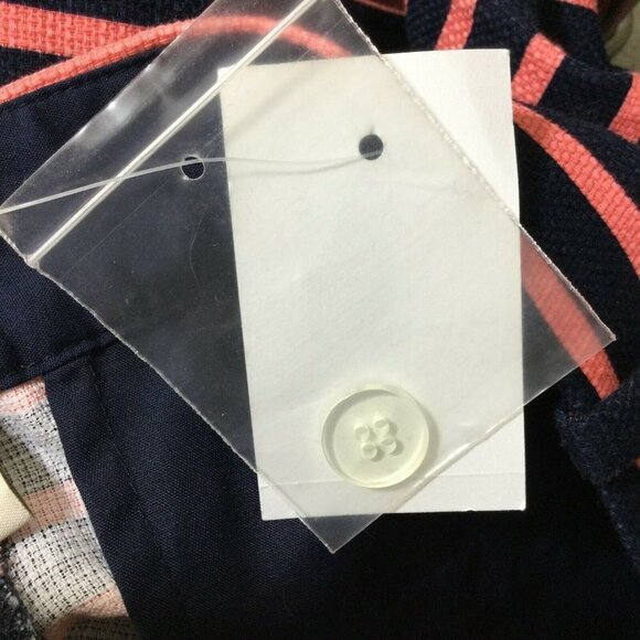 J. Crew Dolphin Hem Striped Shorts Womens Navy Pink Size 4 NWT - Picture 7 of 8